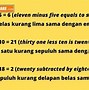 Bahasa Inggrisnya Tambah Kurang Kali Bagi Sama Dengan